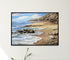 black wood framed original coastal nautilus wall art print